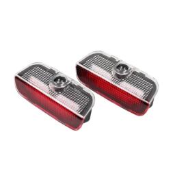 Techstar Set 2 Bucati Emblema Logo LED Portiera dedicata Marca Auto VW (SKU0727)