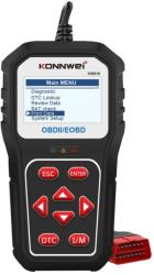 Konnwei Instrument de scanare si diagnosticare auto, KONNWEI KW818, OBD2/EOBD, Display 2.8 inch, citirea și ștergerea codurilor de eroare a motorului, vizualizarea pregătirii I/M, preluarea informațiilor auto