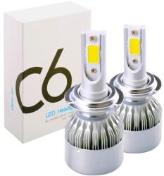 Techstar Set 2 LED-uri Auto Techstar® C6, H11/H8/H9, 36w, 3800 Lumeni, 6500K, AUTO, 12-24 Volti, COB (SKU2473)