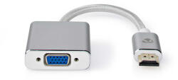 Nedis CCTB34900AL02 0, 2 M HDMI A-típus (Standard) VGA (D-Sub) Ezüst Video átalakító kábel (CCTB34900AL02)