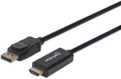Manhattan 152662 1 M DisplayPort HDMI Fekete Video átalakító kábel (152662)
