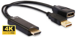 MicroConnect HDMDPP1 0, 15 M HDMI A-típus (Standard) DisplayPort Fekete Video átalakító kábel (HDMDPP1)