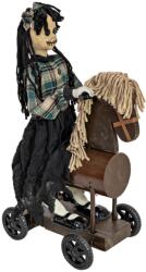 Europalms Halloween Figure Girl on Pony, animated, 90cm (83316184)