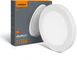 Videx LED Ceiling Light VIDEX DL6R 12W 3000K-4000K-65000K 230V White (VX-VL-DL6R-12CW)