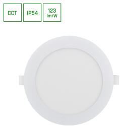 spectrumLED Dure 3 Downlight 18w Cct 230v 110deg Ip54 Ik06 Fi170x30 White Round (sli043008cct_pw)