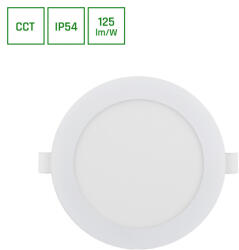 SpectrumLED Dure 3 Downlight 12w Cct 230v 110deg Ip54 Ik06 Fi145x30 White Round (sli043007cct_pw)