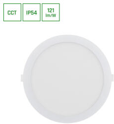 spectrumLED Dure 3 Downlight 24w Cct 230v 110deg Ip54 Ik06 225x30 White Round (sli043009cct_pw)