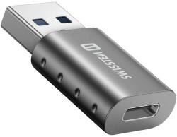 SWISSTEN 55500200 USB-A apa - USB-C anya Átalakító Adapter - Szürke (55500200)