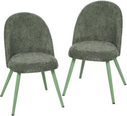 HomCom Set 2 Scaune pentru Dining din Catifea cu Șezut Tapițat, Verde Închis | Aosom Romania (83A-579V80DG)