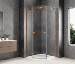 SAPHO GLOBE COPPER MATT íves zuhanykabin, transzparent üveg 90x80B (GB2980LPG)