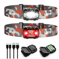 LEPRO USB-s fejlámpa 300 lm 2 db-os csomag 320023-2