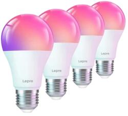 Lepro Okos LED izzó E27 Wi-Fi 8.5W RGB 4 db B1-EU-4