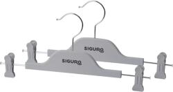 Siguro csúszásmentes nadrágtartó vállfakészlet csíptetőkkel, szürke, 2 db (SGR-HG-R302Y)