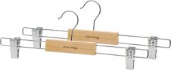 Siguro Essential nadrágtartó vállfa extended csíptetőkkel, natural, 2 db (SGR-HGPW2BN)