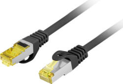 Lanberg Cablu retea Lanberg CAT6a Patch Cable S/FTP 1 m LZSH Black (pcf6a-10cu-0100-bk)