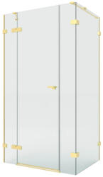 NEW TRENDY Eventa Gold Brushed cabină de duș 110x90 cm dreptunghiular auriu periat/sticlă transparentă EXK-8332 (EXK8332)