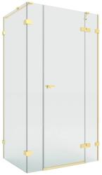 NEW TRENDY Eventa Gold Brushed cabină de duș 110x80 cm dreptunghiular auriu periat/sticlă transparentă EXK-8327 (EXK8327)