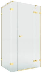 NEW TRENDY Eventa Gold Brushed cabină de duș 110x100 cm dreptunghiular auriu periat/sticlă transparentă EXK-8339 (EXK8339)