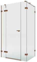 NEW TRENDY Eventa Copper Brushed cabină de duș 130x100 cm dreptunghiular cupru periat/sticlă transparentă EXK-8107 (EXK8107)