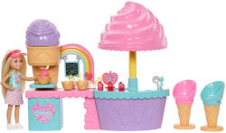 Mattel Barbie, Gelateria Chelsea, set cu papusa de joaca Papusa Barbie