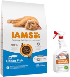 Iams 10kg IAMS Advanced Nutrition Kitten tengeri hal+709ml Nature's Miracle Dog & Cat Set-In folt- és szageltávolító ingyen