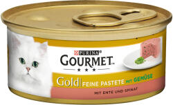 Gourmet 24x85g Gourmet Gold Paté kacsa & spenót nedves macskatáp akciósan