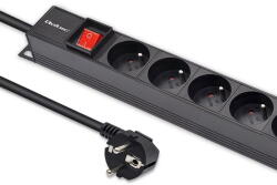 Qoltec Prelungitor Power strip for RACK 16A PDU, 16xFRENCH, vertical (54604) - vexio