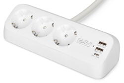 ASSMANN Prelungitor Power strip with USB DA-70626 (DA-70626) - vexio