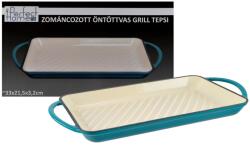 Perfect Home Tavă grill din fontă emailată 33×21, 5cm turcoaz 54807 (17818)