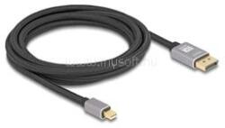 Delock Mini DisplayPort - DisplayPort-kábel 8K 60 Hz 3 m szürke fém retesz nélküli (DL81093) (DL81093)