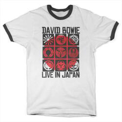 David Bowie Live In Japan Ringer Rövid ujjú póló White/Black XL (PS-51-DBO015-WB-XL)