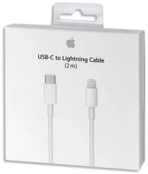 Apple gyári Lightning - USB-C adat, iPhone töltőkábel 2m, fehér (A1702, A2441) (MKQ42ZM/A, MQGH2ZM/A)