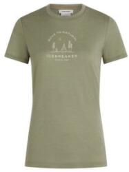 Icebreaker Merino 150 Tech Lite SS Tee Peaceful Pass Women Tricou cu mânecă scurtă LICHEN XS