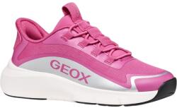 GEOX pantofi sport pentru fete, cu șireturi elastice fuxia/argintiu (14FD1E)