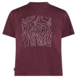 Icebreaker Merino 150 Tech Lite SS Crop Tee Great Heights Women Tricou cu mânecă scurtă DK BERRY XL
