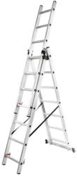 FORCEKRAFT Scară combinată din aluminiu FORCEKRAFT, dublă față, extensibilă, 3x7 trepte FS-52858 (52858)