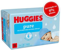 Huggies Servetele umede Huggies, BW Pure, zero plastic, Triplo, 3 x 48 buc