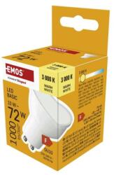 EMOS Bec LED Basic MR16 alb/ GU10 / 10 W (72 W) / 1000 lm / Alb cald