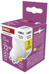 EMOS Bec LED Classic MR16 alb/ GU10 / 7 W (72 W) / 1000 lm / Alb neutru
