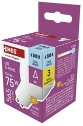 EMOS Bec LED Classic MR16 alb/ GU10 / 5, 8 W (75 W) / 565 lm / Alb rece