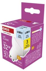 EMOS Bec LED Classic MR16 alb/ GU10 / 3 W (32 W) / 345 lm / Alb rece