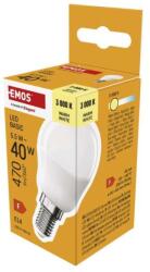 EMOS Bec LED Basic Mini Globe / E14 / 5, 5 W (40 W) / 470 lm / Alb cald