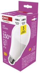 EMOS Bec LED Classic A80 / E27 / 20 W (150 W) / 2452 lm / Alb neutru