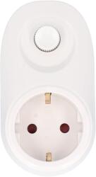 Unitec 47535 Közbenső Dugó Dimmerrel, Aljzat Dimmer Izzókhoz és Nagyfeszültségű Halogén Lámpákhoz, Max. 280 W, Fehér (47535)