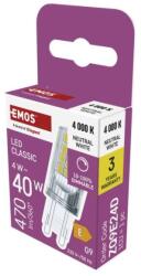 EMOS Bec LED Classic JC / G9 / 4, 2 W (40 W) / 470 lm / alb neutru / reglabil intensitate luminosă