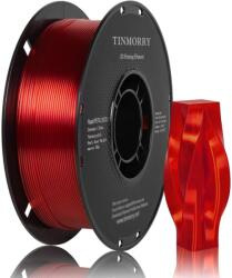 TINMORRY Rapid PETG-Eco 3D nyomtatószál 1, 75 mm, átlátszó piros, 1 kg, 300 mm/s nagy sebességű nyomtatás, Bambu Lab, Creality K1C, FLASHFORGE, Anycubic kompatibilis