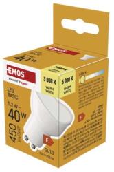 EMOS Bec LED Basic MR16 / GU10 / 5, 2 W (40 W) / 450 lm / Alb cald