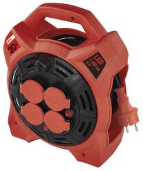 EMOS Cablu prelungitor exterior pe tambur 20 m / 4 prize / cauciuc / 230 V / 1, 5 mm2 cu reflector LED
