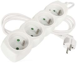 EMOS Cablu prelungitor 1, 5 m / 4 prize / alb / PVC / 1 mm2
