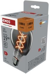 EMOS Bec LED DECO SMOKED G95 / E27 / 4, 5 W (19 W) / 180 lm / flacără